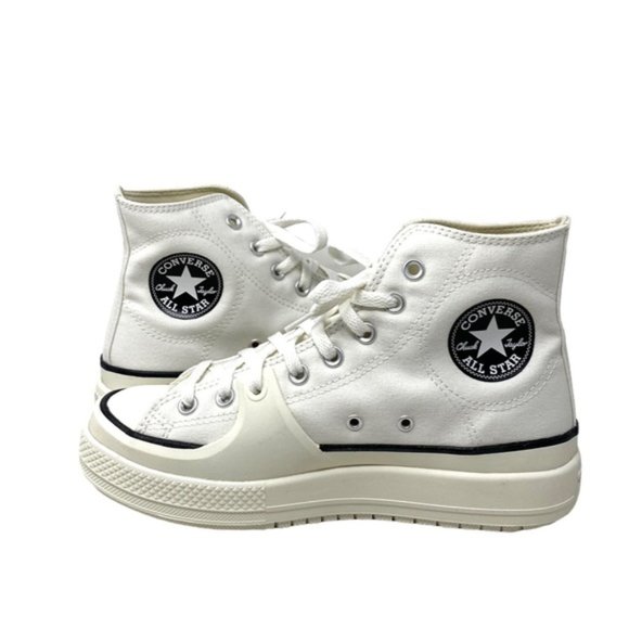Converse Ctas Construct High Shoes Skate Women Size Casual White Canvas A02832C - Picture 4 of 8
